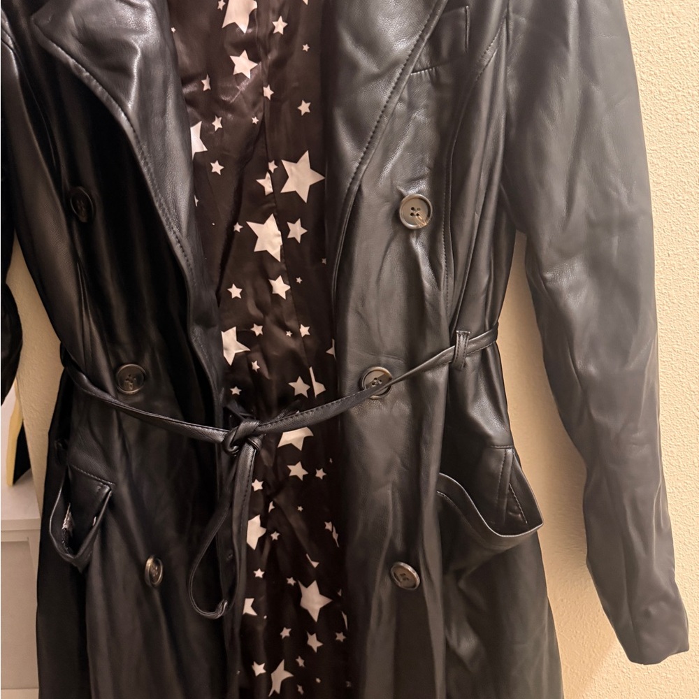 Avec Les Filles Black Trench Coat - Picture 6 of 6